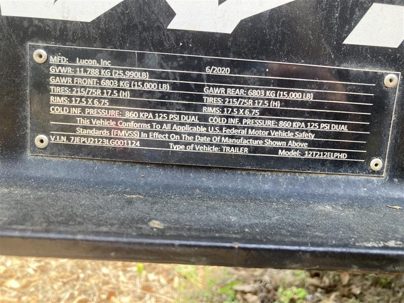 2020 Lucon Custom Heavy 21' Equipment Trailer